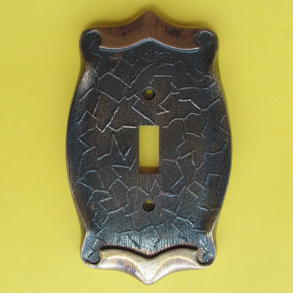 Vintage Brass Single Light Switch Toggle cover plate